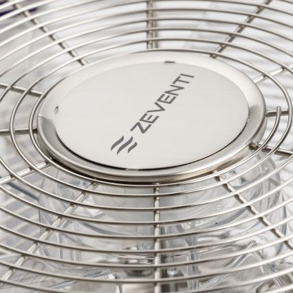 ZEVENTI - Zidni ventilator FREEZE 50W/230V promjera 40 cm mat krom + daljinski upravljač