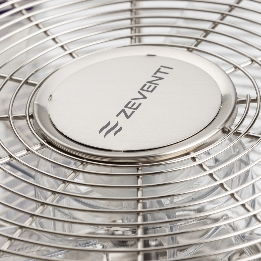 ZEVENTI - Zidni ventilator FREEZE 50W/230V promjera 40 cm mat krom + daljinski upravljač
