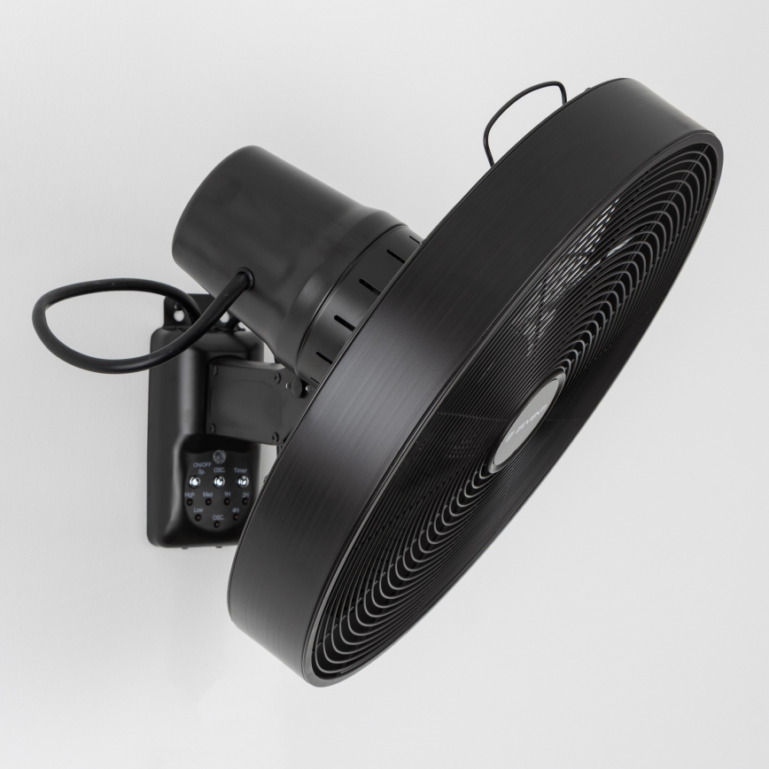 ZEVENTI - Zidni ventilator FREEZE 50W/230V promjera 40 cm crni + daljinski upravljač