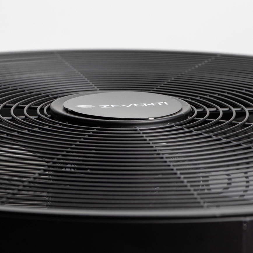 ZEVENTI - Zidni ventilator FREEZE 50W/230V promjera 40 cm crni + daljinski upravljač
