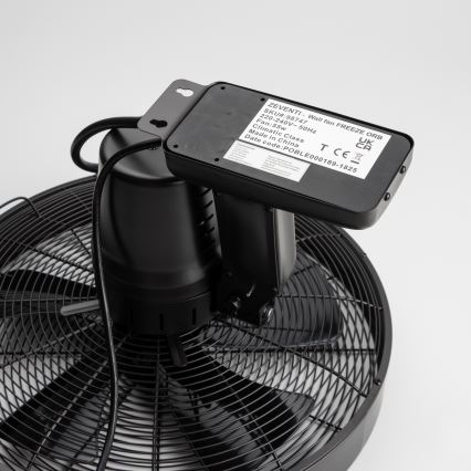 ZEVENTI - Zidni ventilator FREEZE 50W/230V promjera 40 cm crni + daljinski upravljač