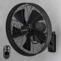 ZEVENTI - Zidni ventilator FREEZE 50W/230V promjera 40 cm crni + daljinski upravljač