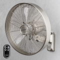 ZEVENTI - Zidni ventilator FREEZE 50W/230V promjera 40 cm mat krom + daljinski upravljač