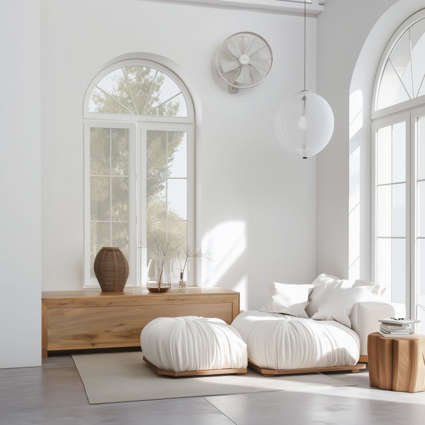 ZEVENTI - Zidni ventilator FREEZE 50W/230V Ø 45 cm bijeli + daljinski upravljač