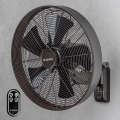 ZEVENTI - Zidni ventilator FREEZE 50W/230V Ø 45 cm crna/smeđa + daljinski upravljač