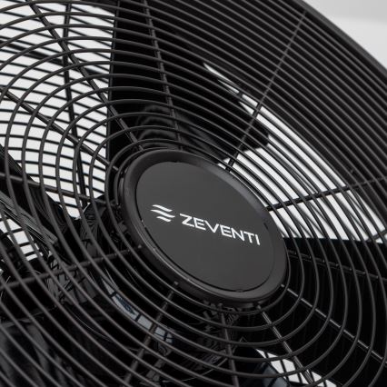 ZEVENTI - Zidni ventilator FREEZE 50W/230V Ø 45 cm, crne boje + daljinski upravljač