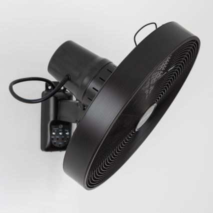 ZEVENTI - Zidni ventilator FREEZE 50W/230V Ø 45 cm, crne boje + daljinski upravljač
