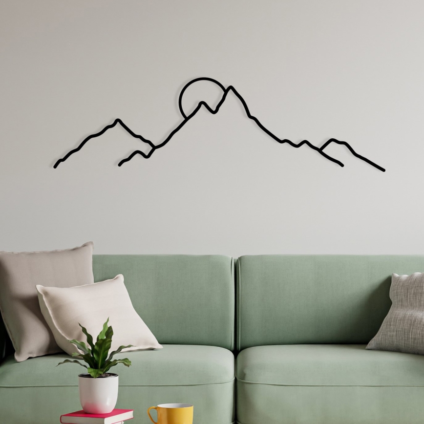 Zidna dekoracija 100x29 cm planine metal