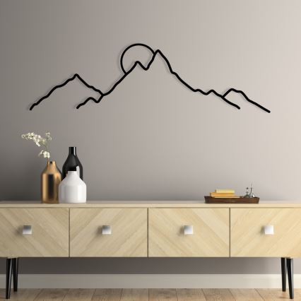 Zidna dekoracija 100x29 cm planine metal