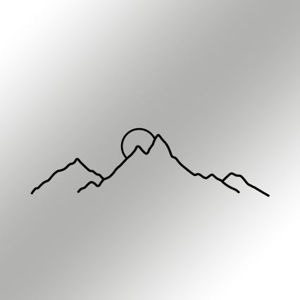 Zidna dekoracija 100x29 cm planine metal