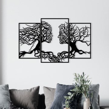 Zidna dekoracija 116x71 cm stablo života metal