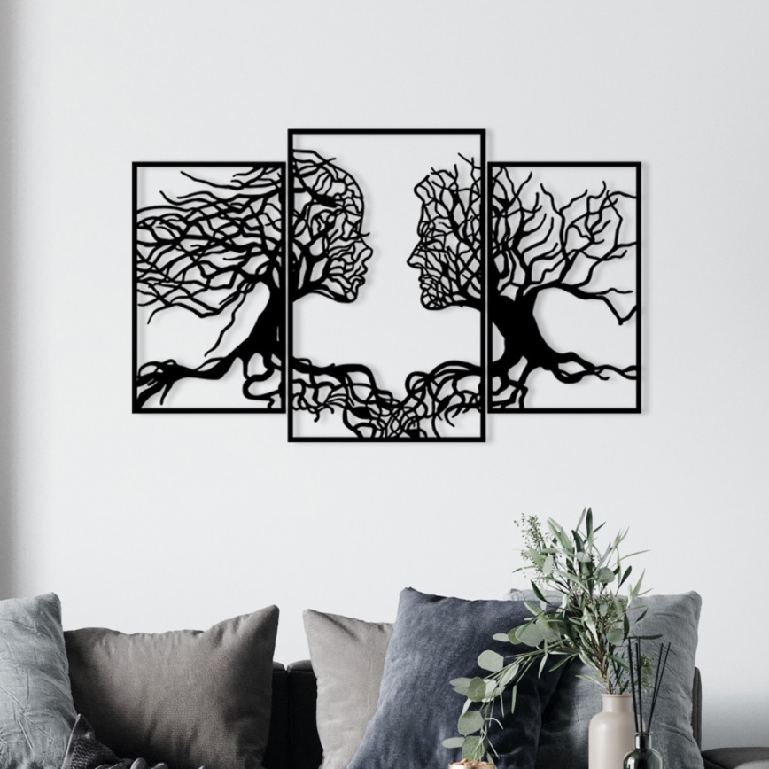 Zidna dekoracija 116x71 cm stablo života metal