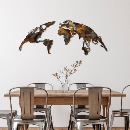 Zidna dekoracija 2 kom 150x59 cm planet metal