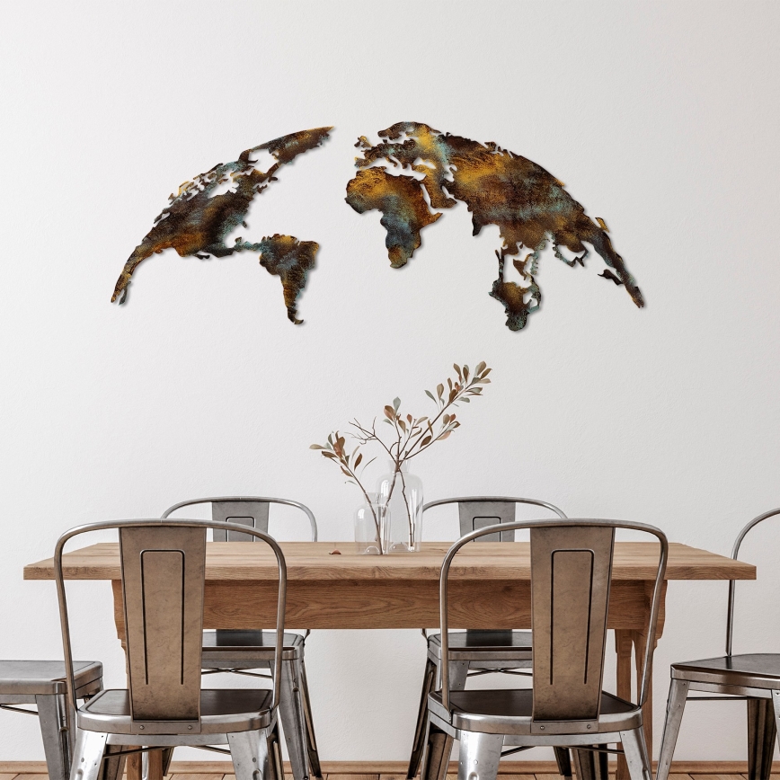 Zidna dekoracija 2 kom 150x59 cm planet metal