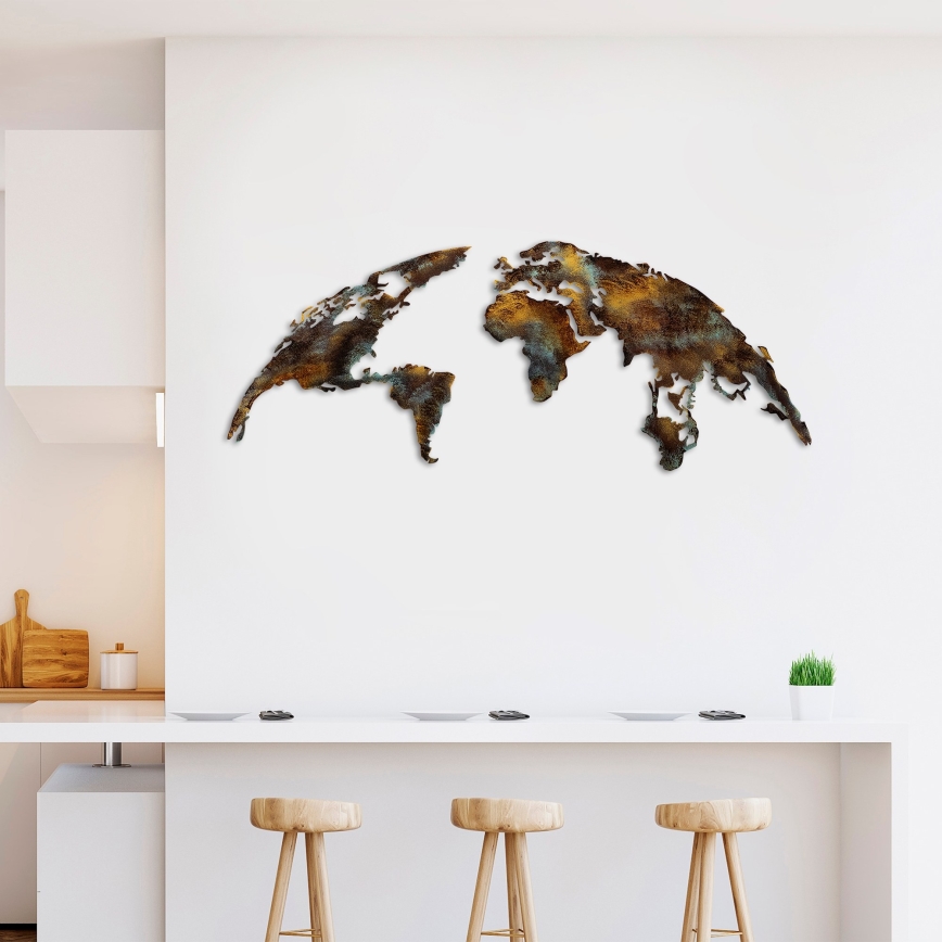 Zidna dekoracija 2 kom 150x59 cm planet metal
