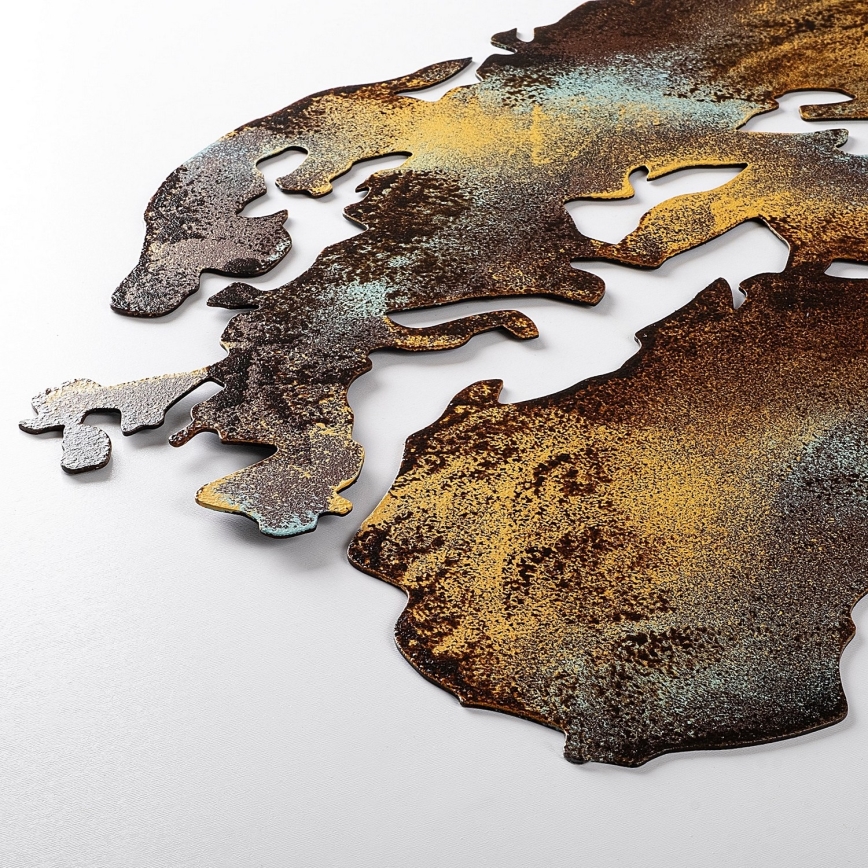 Zidna dekoracija 2 kom 150x59 cm planet metal