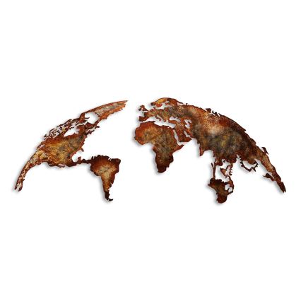 Zidna dekoracija 2 kom 150x59 planet metal