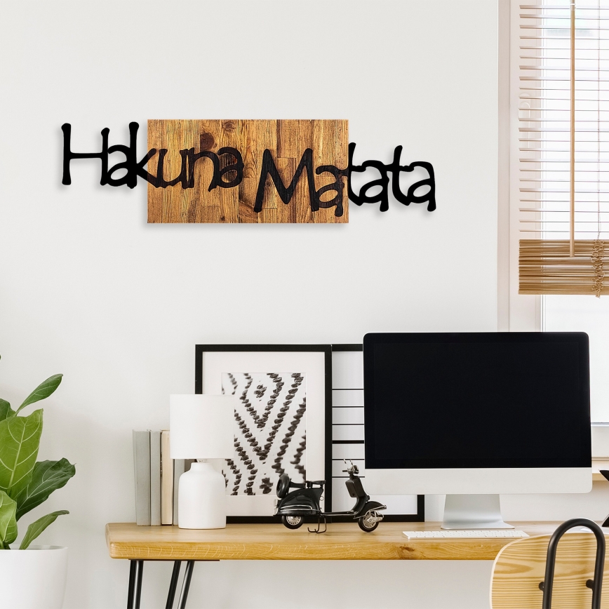 Zidna dekoracija 30x108 cm drvo/metal