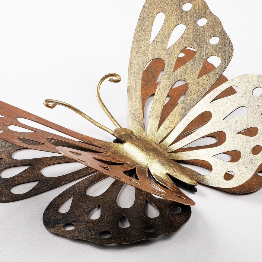 Zidna dekoracija 32x29 cm leptir metal