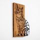 Zidna dekoracija 38x58 cm mačka drvo/metal