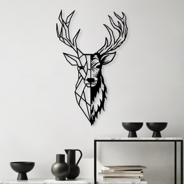 Zidna dekoracija 42x70 cm jelen od metala