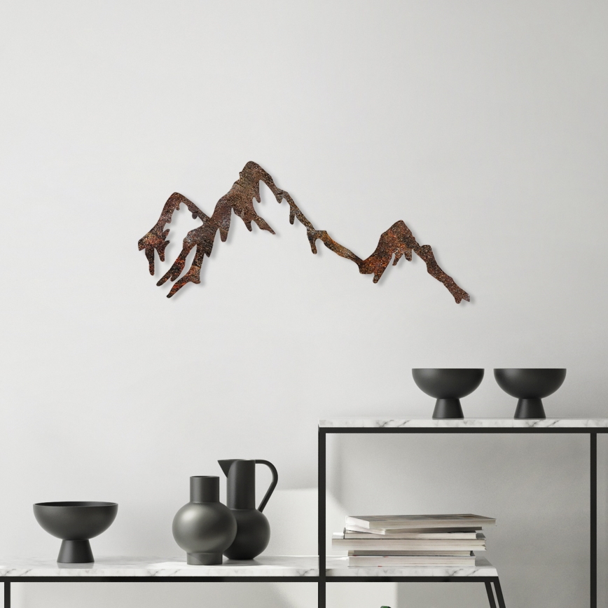 Zidna dekoracija 45x70 cm planine metal