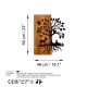 Zidna dekoracija 46x58 cm stablo drvo/metal