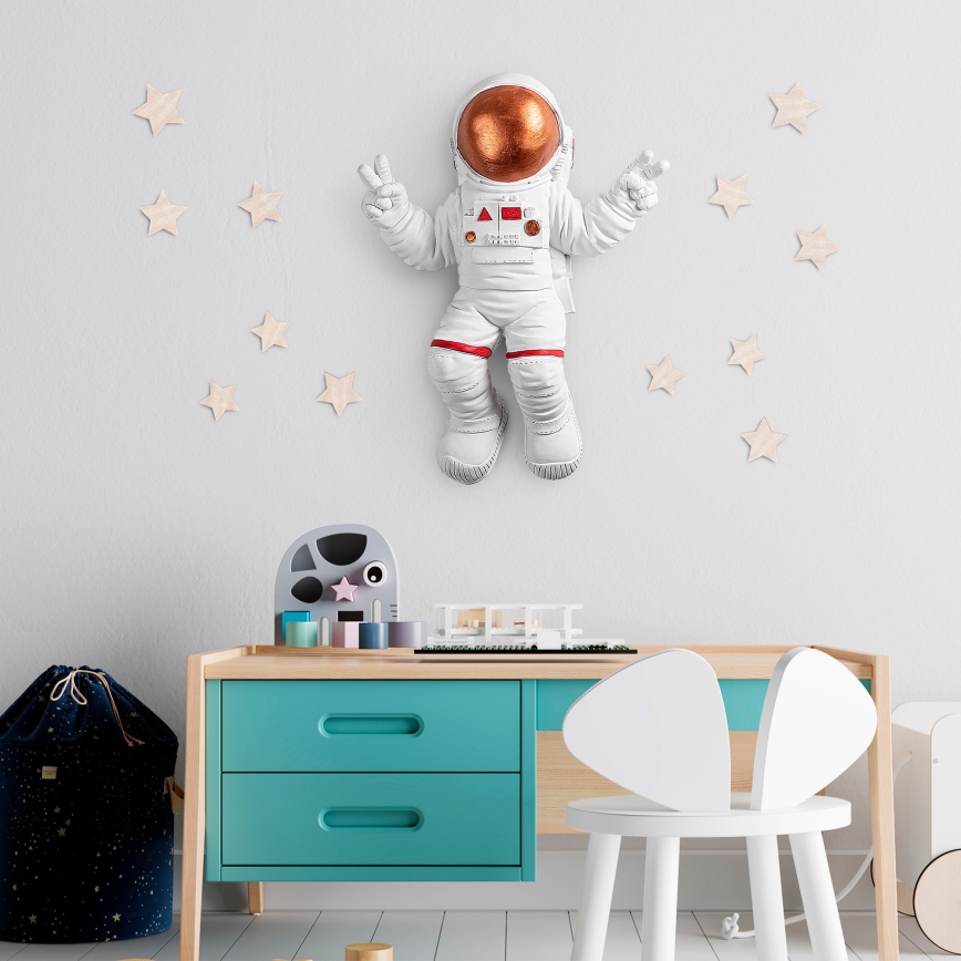 Zidna dekoracija 47x35 cm astronaut bakrena