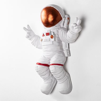 Zidna dekoracija 47x35 cm astronaut bakrena