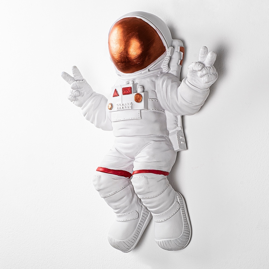Zidna dekoracija 47x35 cm astronaut bakrena