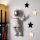 Zidna dekoracija 47x35 cm astronaut srebrna