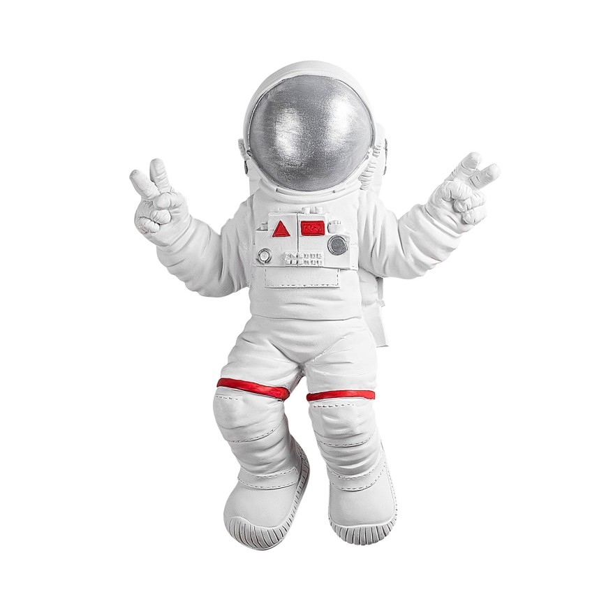 Zidna dekoracija 47x35 cm astronaut srebrna