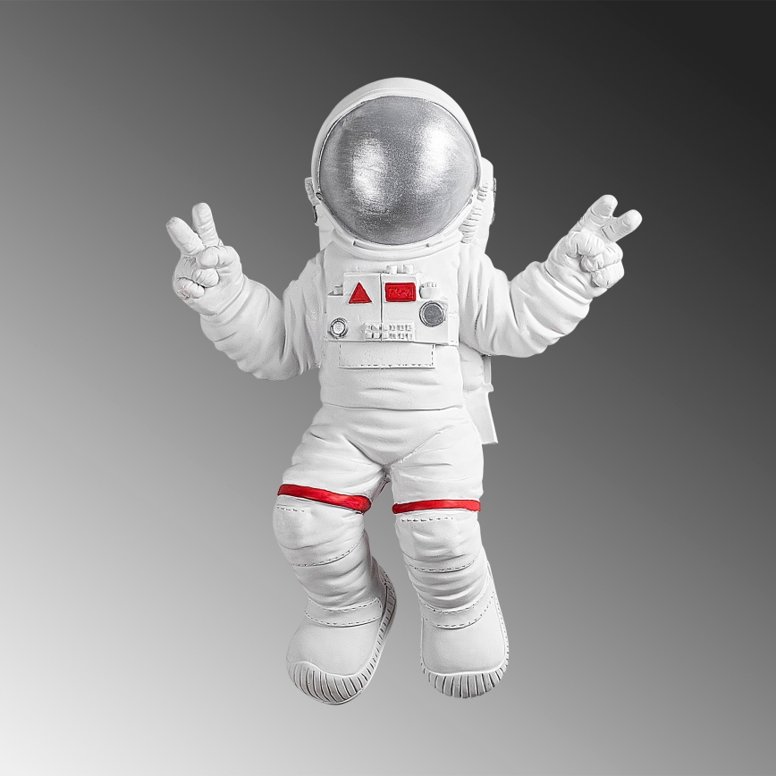 Zidna dekoracija 47x35 cm astronaut srebrna