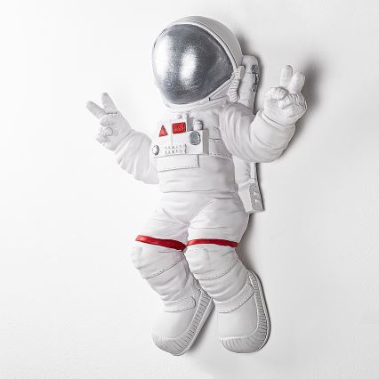 Zidna dekoracija 47x35 cm astronaut srebrna