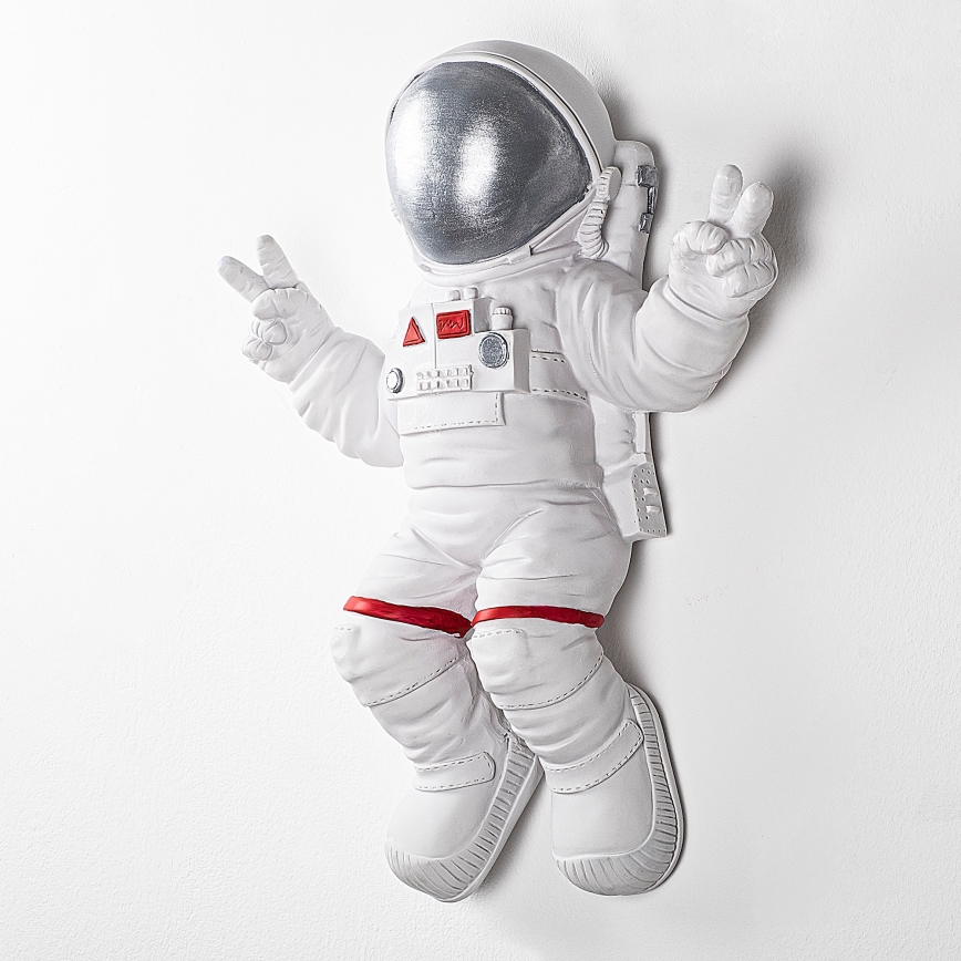 Zidna dekoracija 47x35 cm astronaut srebrna