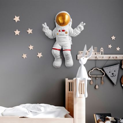Zidna dekoracija 47x35 cm astronaut zlatni