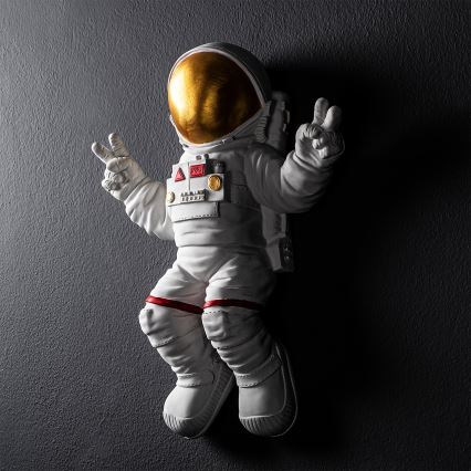 Zidna dekoracija 47x35 cm astronaut zlatni