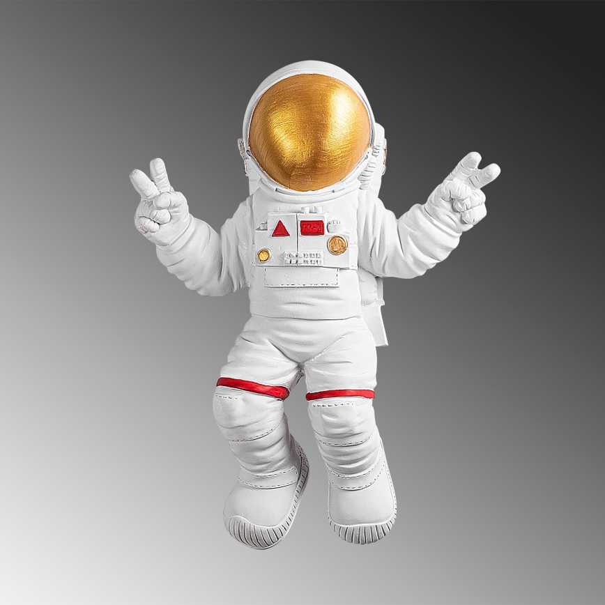 Zidna dekoracija 47x35 cm astronaut zlatni