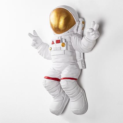 Zidna dekoracija 47x35 cm astronaut zlatni