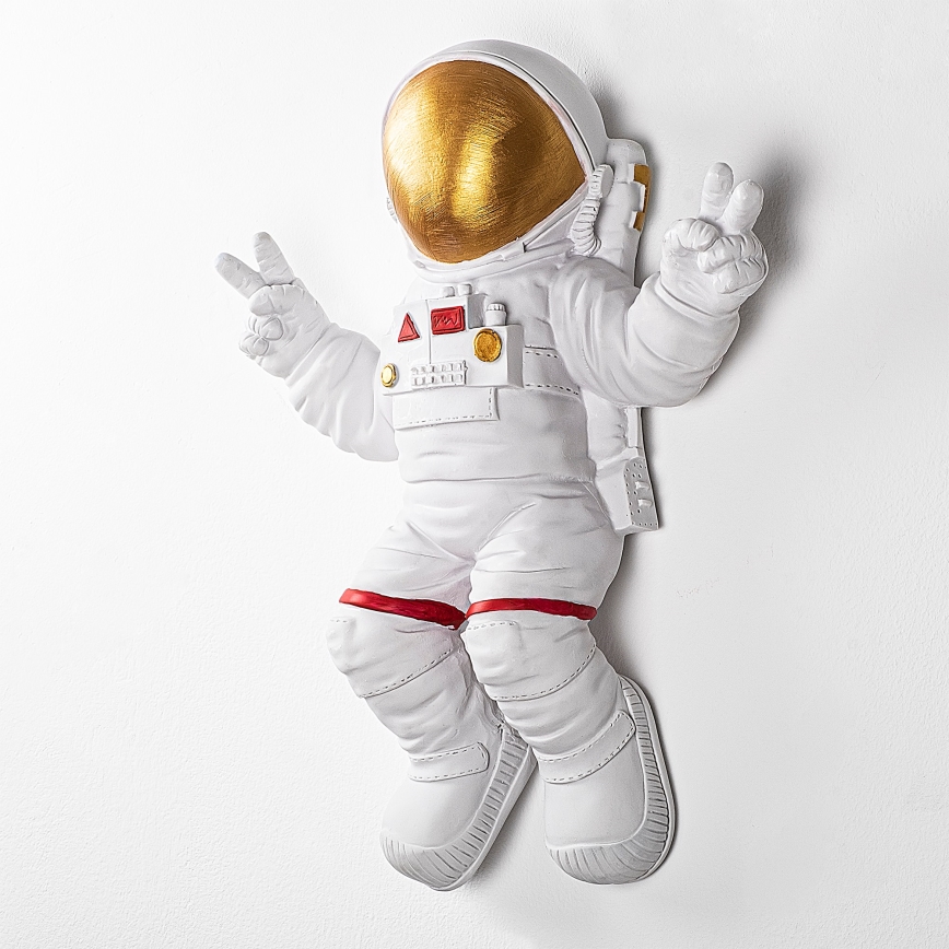 Zidna dekoracija 47x35 cm astronaut zlatni