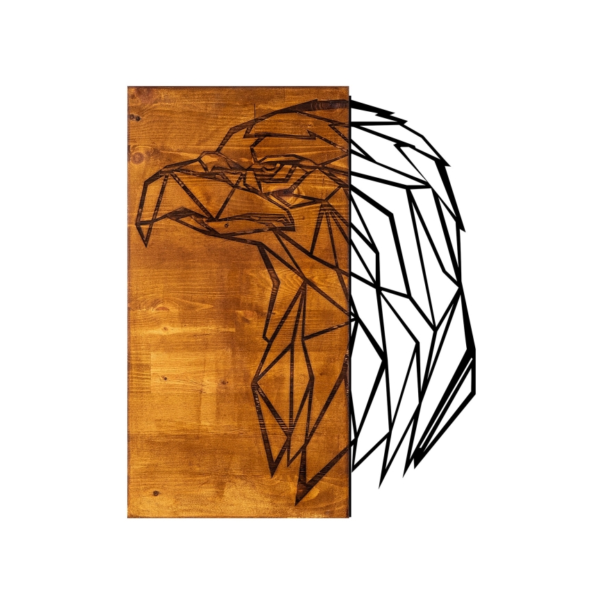 Zidna dekoracija 47x58 cm orao drvo/metal