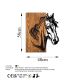 Zidna dekoracija 48x58 cm konj drvo/metal