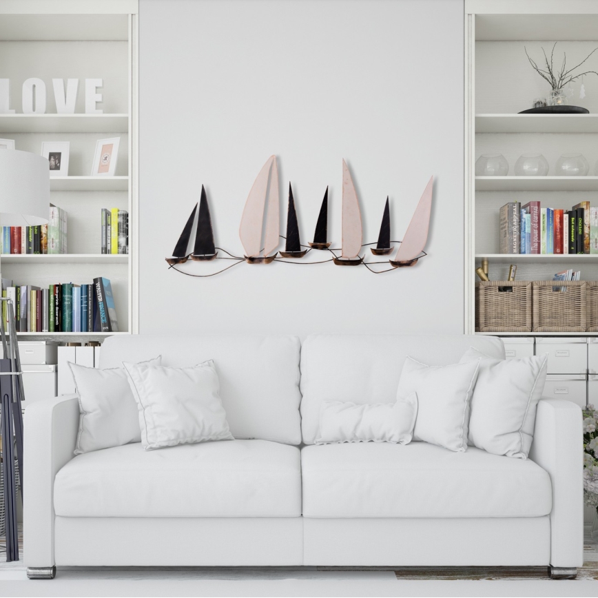 Zidna dekoracija 52x117 cm jedrilica