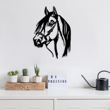 Zidna dekoracija 55x40 cm konj metal
