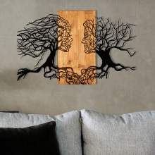 Zidna dekoracija 58x92 cm drvo/metal