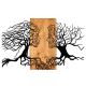 Zidna dekoracija 58x92 cm stablo života drvo/metal