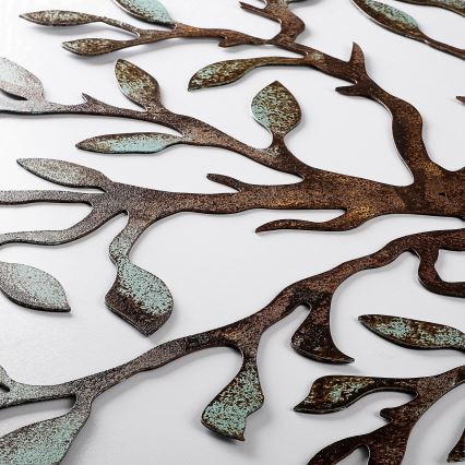 Zidna dekoracija 60x60 cm drvo metal