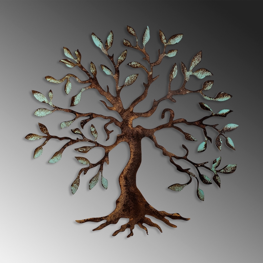 Zidna dekoracija 60x60 cm stablo metal