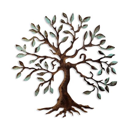 Zidna dekoracija 60x60 cm stablo metal