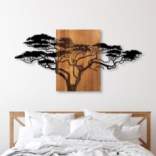 Zidna dekoracija 70x144 cm stablo drvo/metal